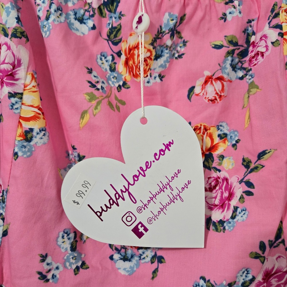 Buddy Love Posie‎ Puff Sleeve Maxi Dress in pink - Size Medium - Picture 5 of 9